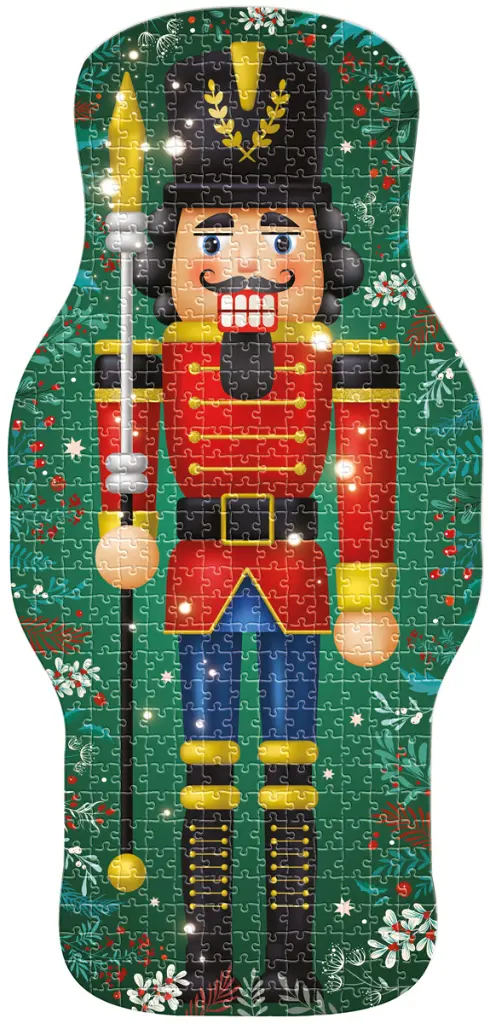 Puzzle 502 el. Shape Christmas 3 Nutcracker Green_5902277396136_plansza.webp