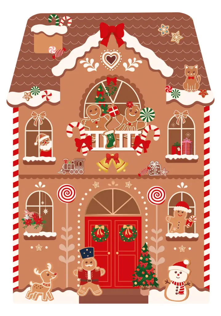 Puzzle 200 el. shape Christmas 1 Gingerbread House_5902277395962_wkladka.webp