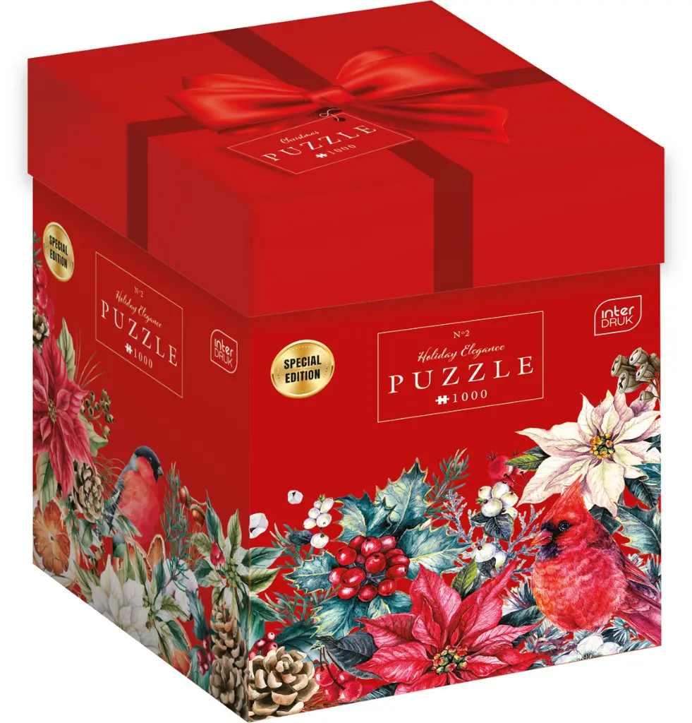 Puzzle 1000 el. Box Christmas Flowers 2 Holiday Elegance_5902277396150_pudelko.webp