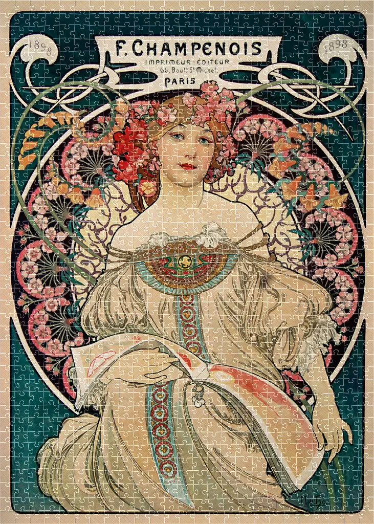 Puzzle 1000 Art 16 Alphonse Mucha F. Champenois 5902277406309 plansza 72ppi.webp