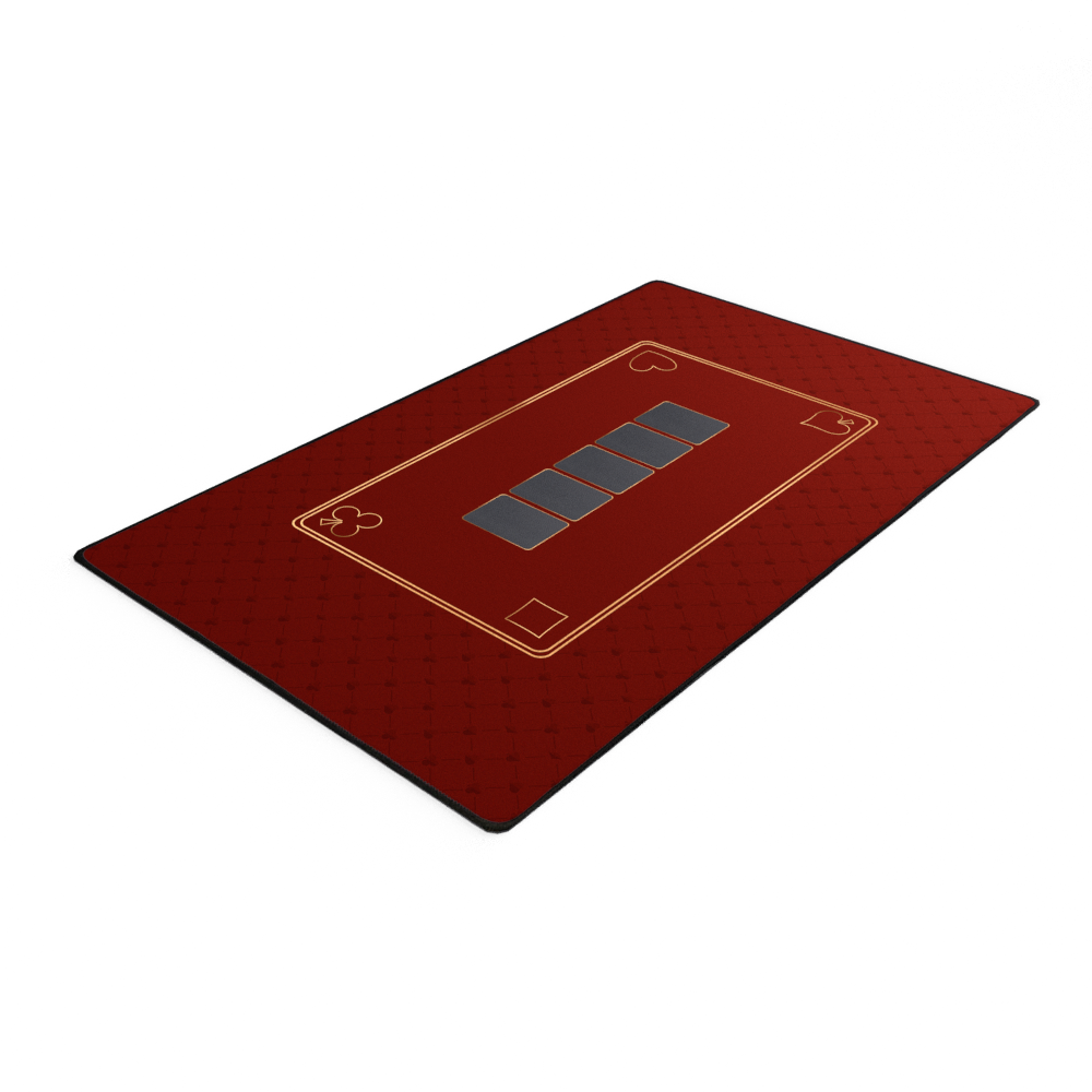 TAPIS Poker Rouge 100x60