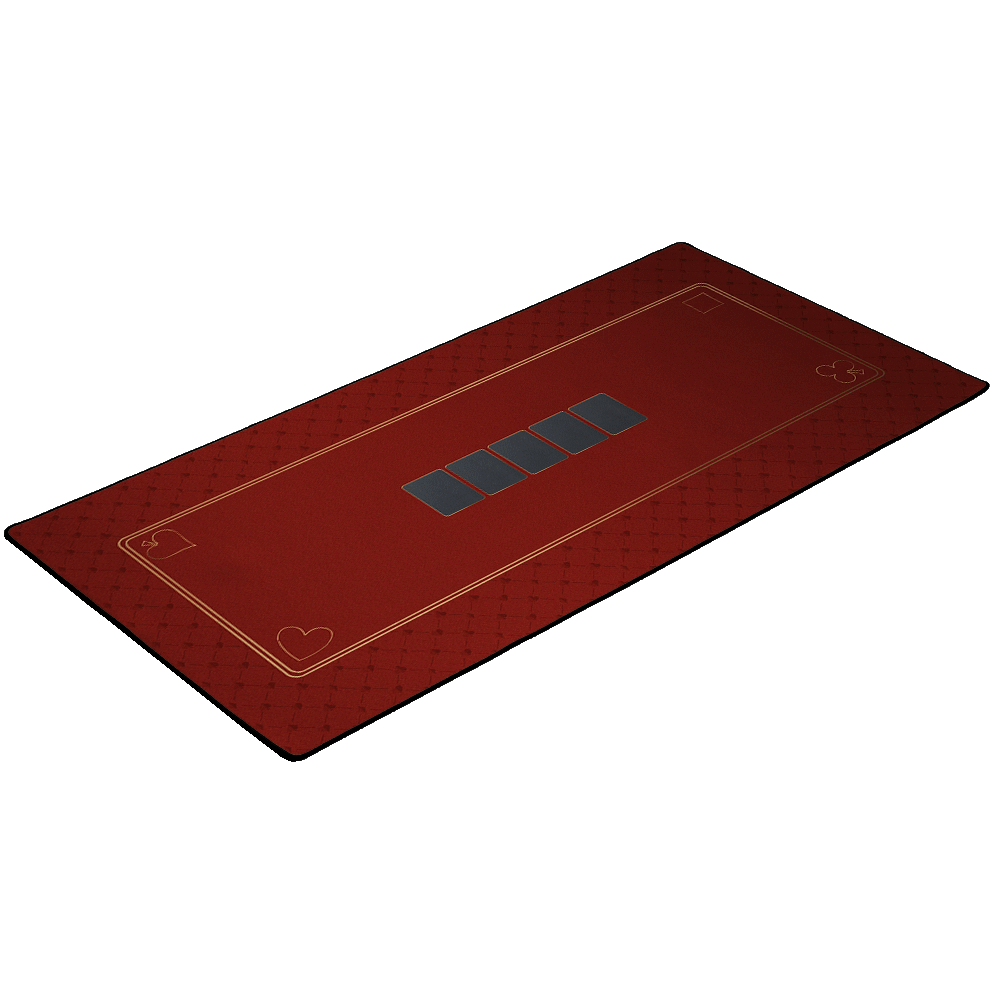 PLAYMAT Poker Red 120x60