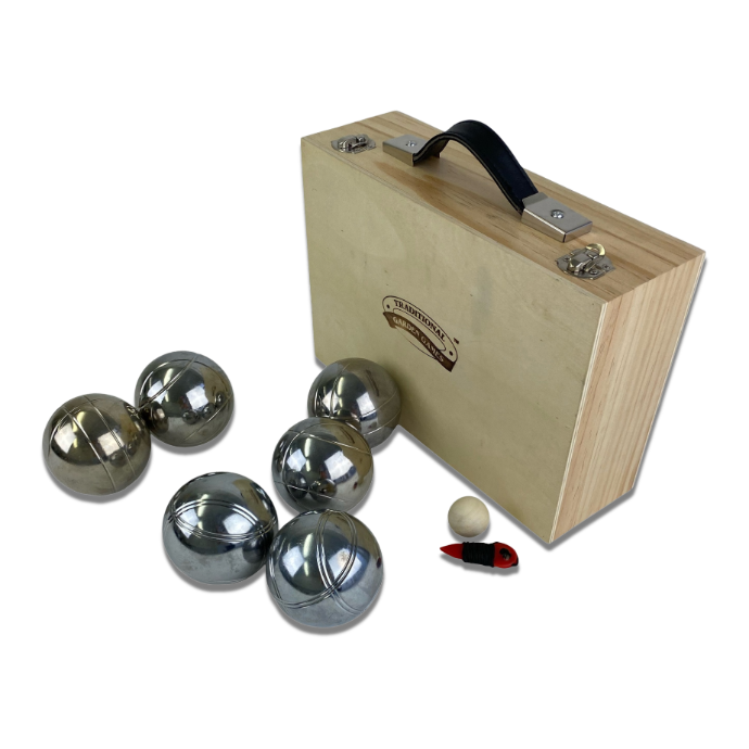 6 Ball Boule in a Wooden Box