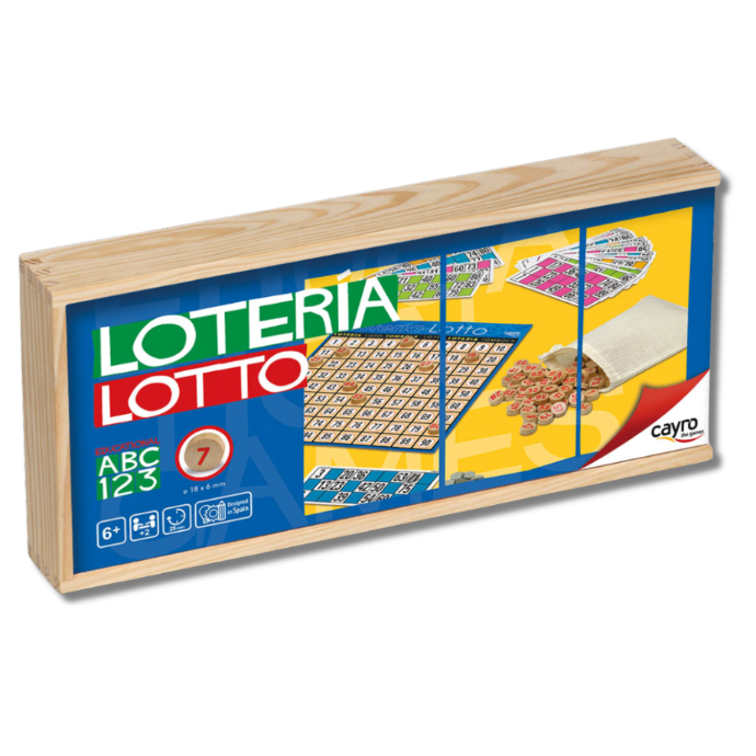 LOTTO-TOMBOLA 40 CARDS WITH WOODEN BOX