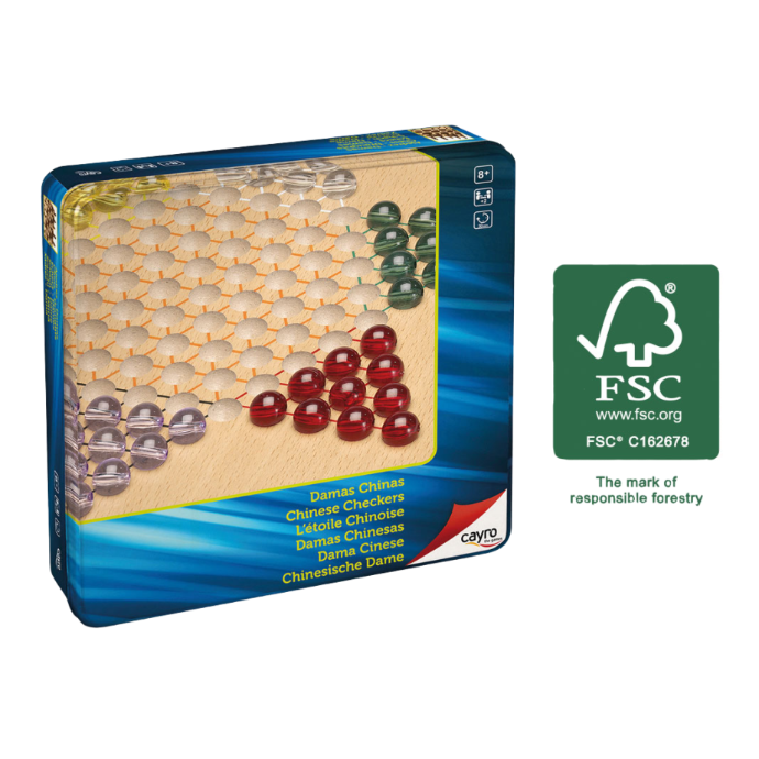 CHINESE CHECKERS METAL BOX