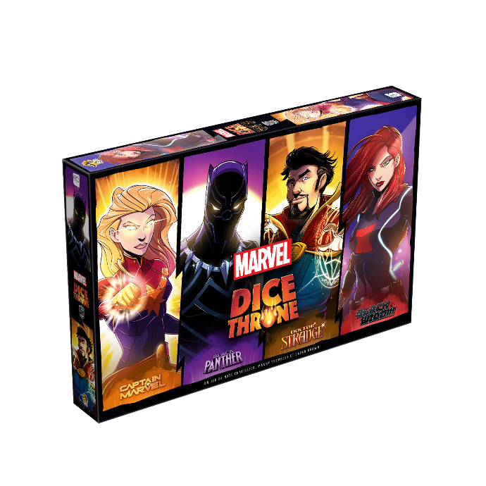 MARVEL DICE THRONE - BLACK PANTHER, CAPTAIN MARVEL, BLACK WIDOW, DR STRANGE