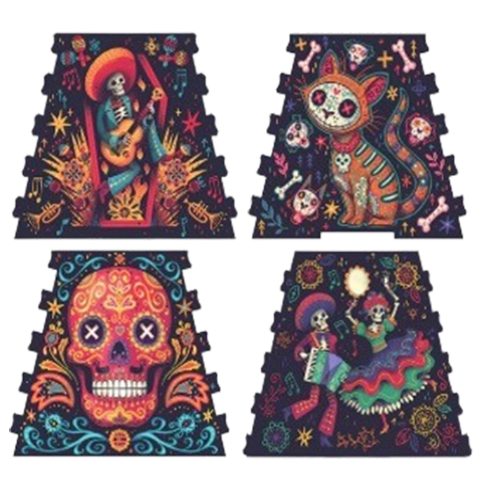 EXT. CLUEPUZZLE PYRAMID OF THE SUN - DAY OF THE DEAD