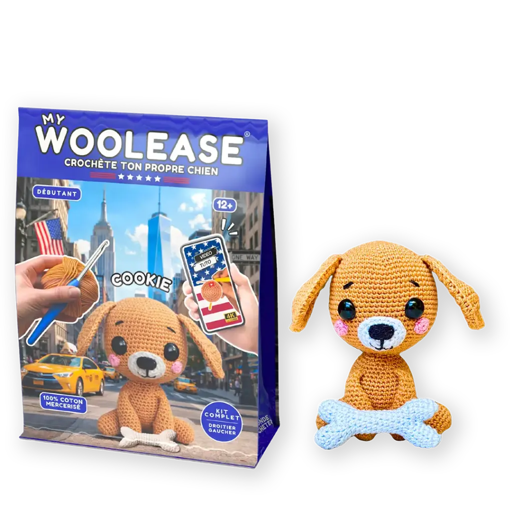 MY WOOLEASE - CROCHET KIT - COOKIE THE DOG