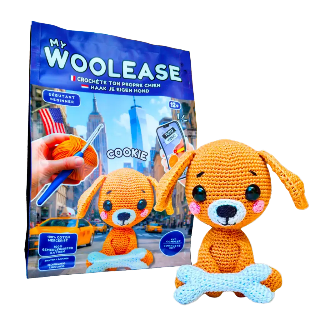 MY WOOLEASE - CROCHET KIT - COOKIE THE DOG