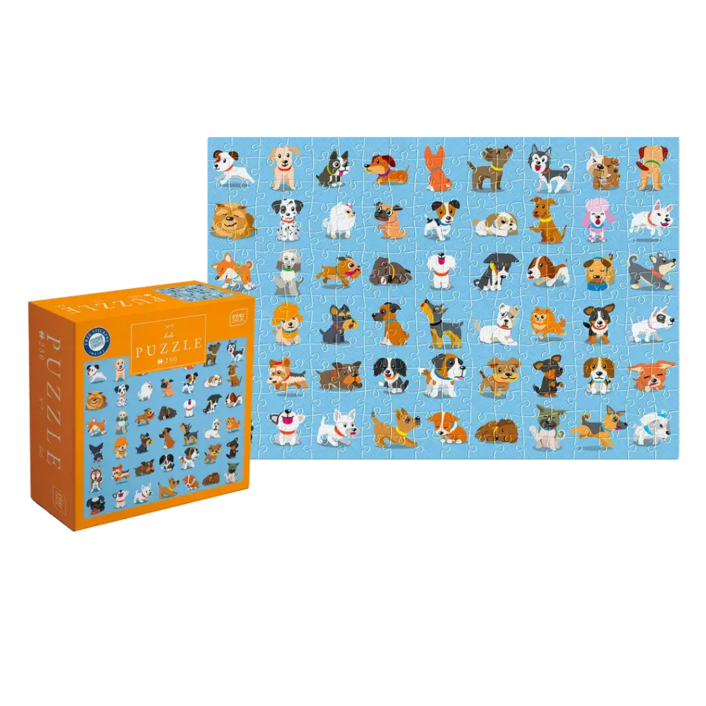 PUZZLE 250 - KIDS WITH STICKERS 7 DOGS