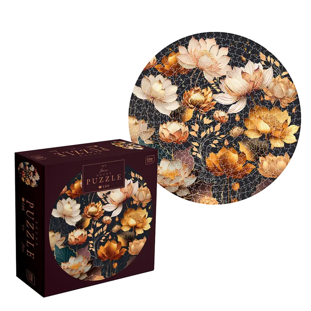INTERDRUK - PUZZLE ROUND 500 - FLOWERS 1