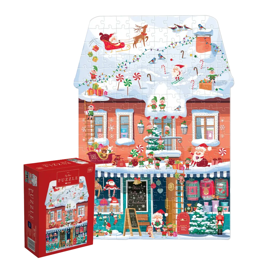 INTERDRUK - PUZZLE 200 - SHAPE CHRISTMAS TOY STORE
