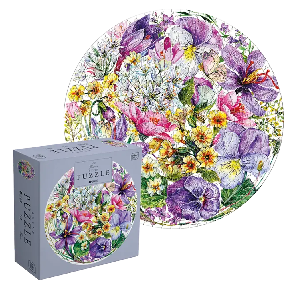 INTERDRUK - PUZZLE ROUND 500 - FLOWERS 2