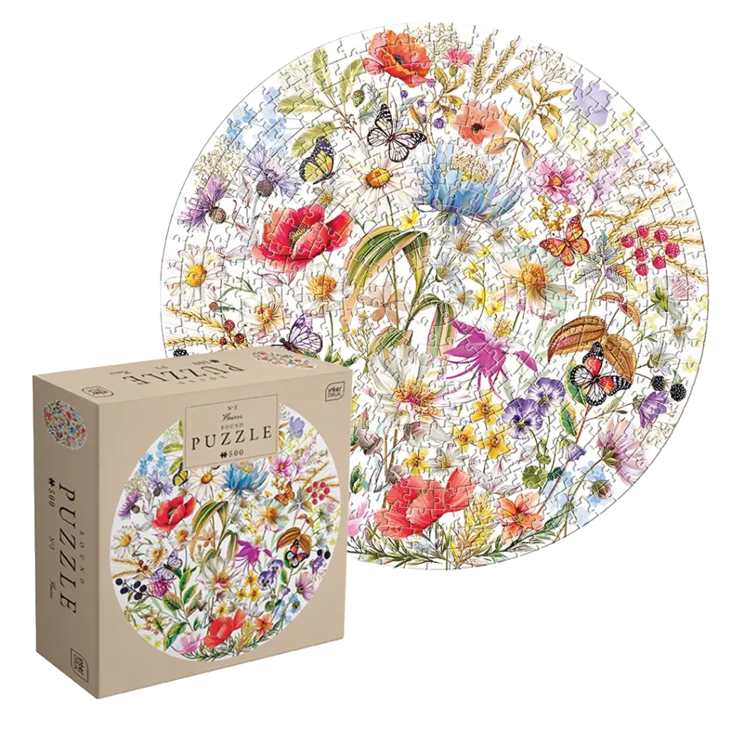 INTERDRUK - PUZZLE ROUND 500 - FLOWERS 3