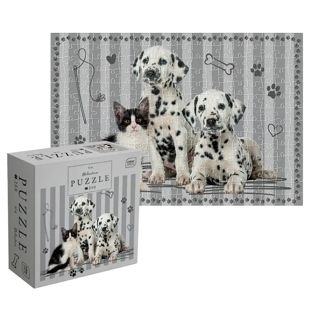 INTERDRUK - PUZZLE 250 - PUPPY SIGN 6 DALMATIANS