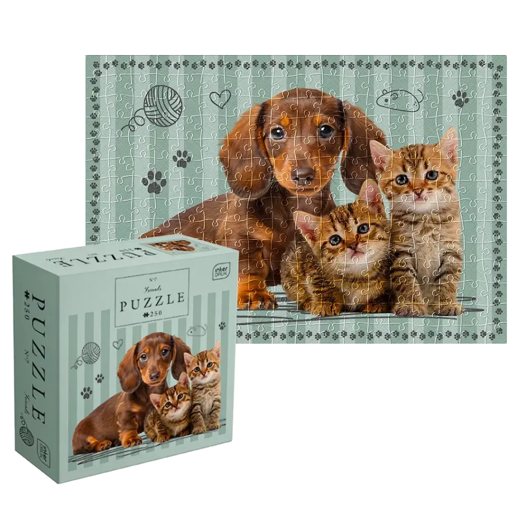 INTERDRUK - PUZZLE 250 - PUPPY SIGN 7 FRIENDS