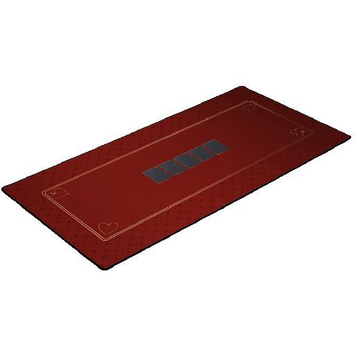 [01905] TAPIS Poker Rouge 120x60