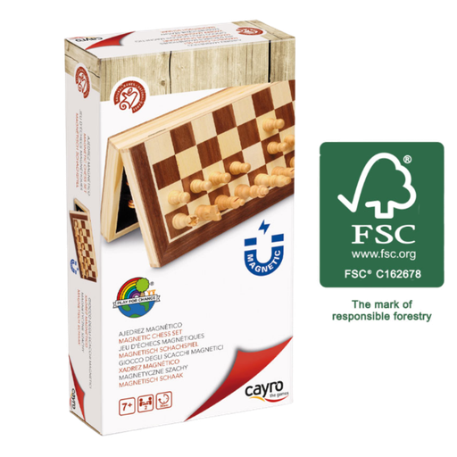 [02611] CAYRO INLAID MAGNETIC FOLDABLE CHESS