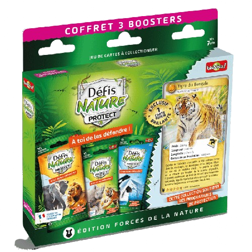 [03039] BIOVIVA - DÉFIS NATURE PROTECT - COFFRET TIGRE (3X BOOSTERS + 1 CARTE TOTEM)