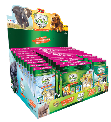 [03041] BIOVIVA - DÉFIS NATURE PROTECT - PETIT PRÉSENTOIR DE COMPTOIR PLEIN EN CARTON