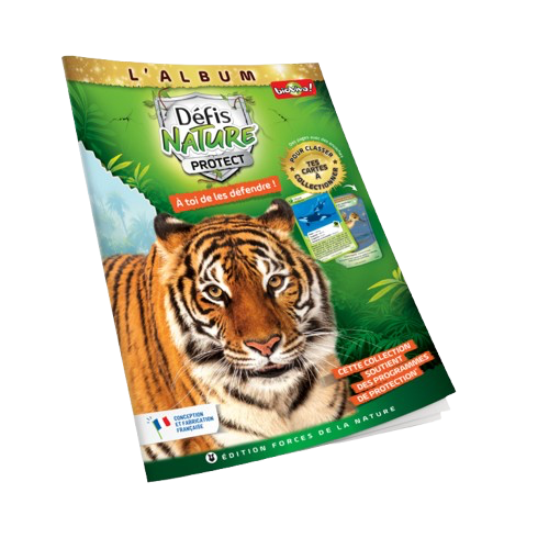[03101] BIOVIVA - DÉFIS NATURE PROTECT - ALBUM DE RANGEMENT TIGRE DU BENGALE - 104 CARTES