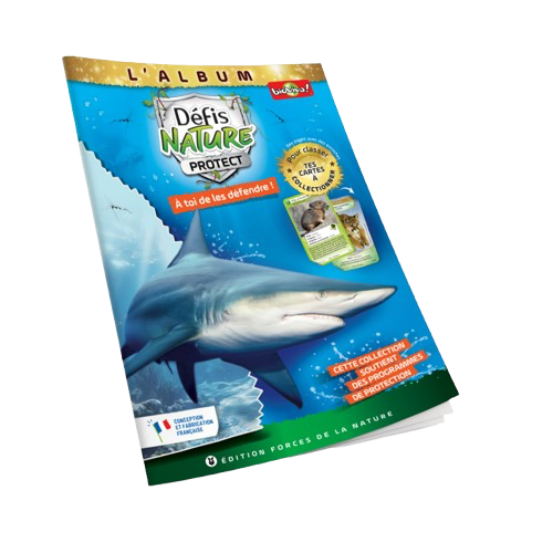 [03102] BIOVIVA - DÉFIS NATURE PROTECT - ALBUM DE RANGEMENT REQUIN BORDE - 104 CARTES