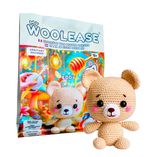 [03763] MY WOOLEASE - CROCHET KIT - EDDY THE BEAR