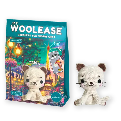 [03765] MY WOOLEASE - CROCHET KIT - TAÏGA THE CAT