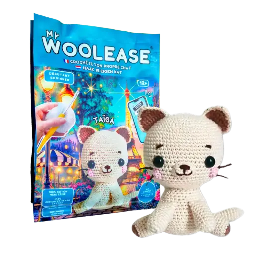 [03765] MY WOOLEASE - CROCHET KIT - TAÏGA THE CAT