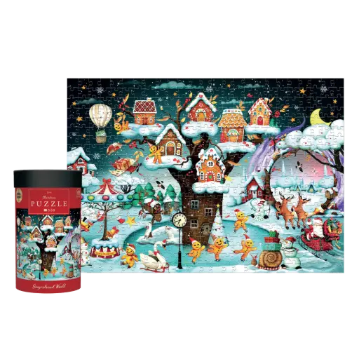 [04059] INTERDRUK - PUZZLE 500 GINGERBREAD WORLD