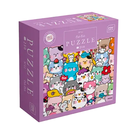 [04159] INTERDRUK - PUZZL 250 - KIDS WITH STICKERS 11 CUTE CATS