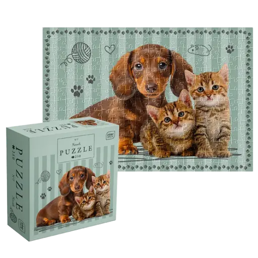 [04167] INTERDRUK - PUZZLE 250 - PUPPY SIGN 7 FRIENDS